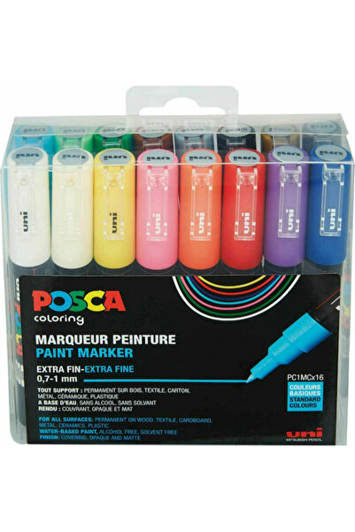 POSCA Markere permanente PC-1MC 1mm Multicolore 16 bucăți