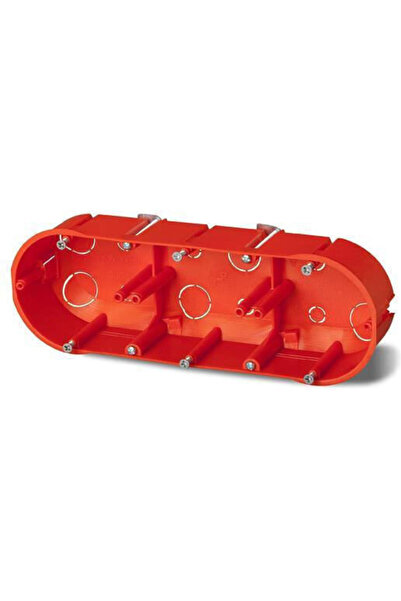 EUROLAMP Cutie electrică încastrată pentru gips-carton IP20 de culoare portoc...