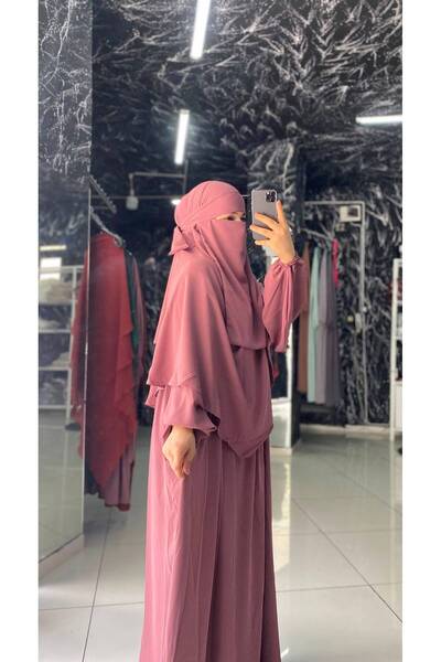 Hijab Medina Silk Set Ferace Sufle Peçe Set of 3