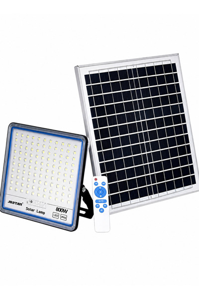 Jortan Proiector Solar LED Slim 800W cu Panou Solar Monocristalin, Telecomand...