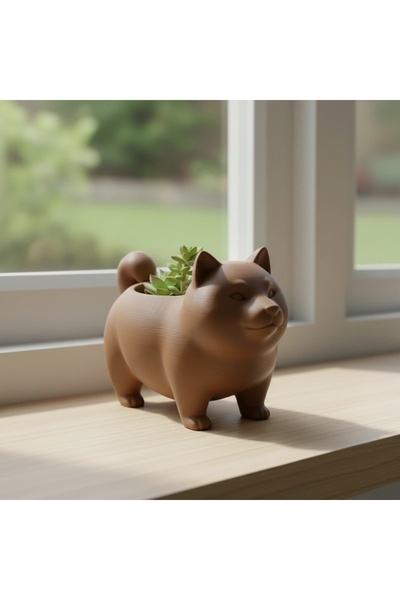 OEM Mini Ghiveci Decorativ Suport Plante cu Design Shiba Inu