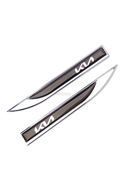 MOZOKO Kendinden Yapışkanlı Kia Uyumlu 3D Metal Krom Çamurluk Üstü Yan Amblem...
