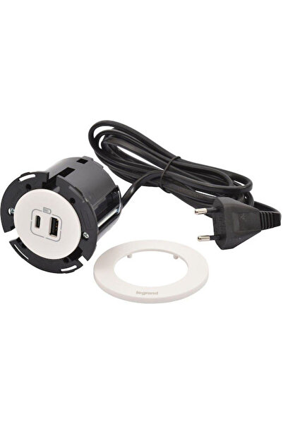 Legrand Priză de perete cu 2 porturi USB, albă