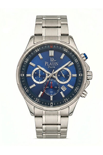 Platin Pierre Hds-1274ga-a3 steel band functions active men's wristwatch