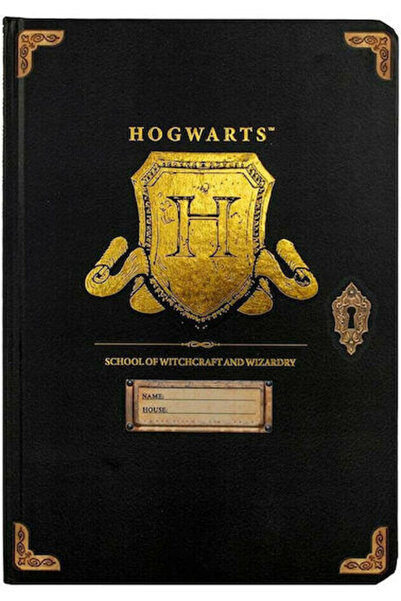 Blue Sky Studios Caiet Harry Potter cu Scutul Hogwarts A5 Liniat Negru Cod: H...