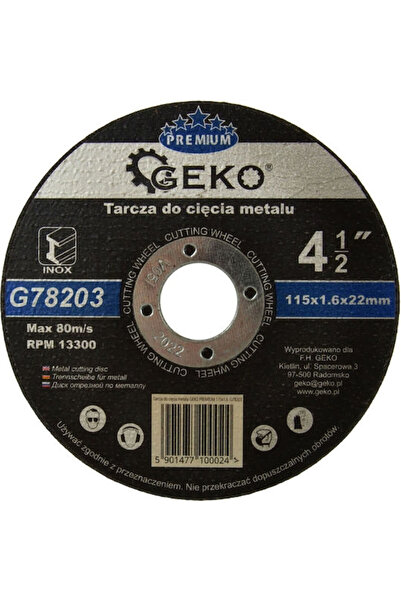 GEKO Disc de tăiere metal, diametru 115mm, 1 bucată