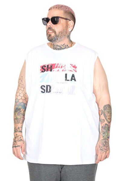 ModeXL Mode XL Μεγάλο Μέγεθος Αθλητικό Μπλουζάκι με στάμπα San Diego U26013 Λ...