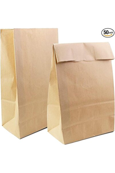 Arabest 50 Pack Kraft Paper Bags, 12Lb Large Capacity Lunch Sacks, For Bakery...