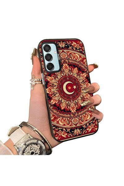 ucuc Samsung Galaxy M15 Compatible Hard Acrylic Back Silicone Edge Lens Prote...