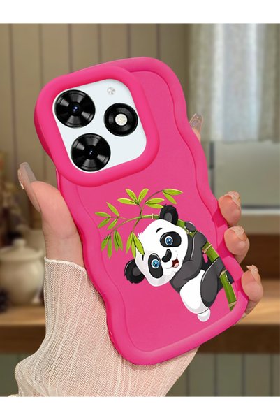 Hontinga Tecno Spark 20 Compatible Case Camera Protector Red Silicone Couple ...