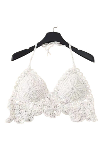 OEM Sutien crosetat, model de vara, alb, S