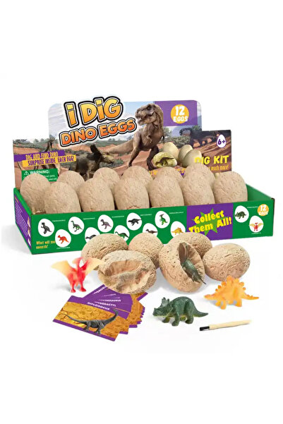 Simply Joy Set arheologic cu 12 ouă de dinozaur, jucărie educativă, Simply Jo...