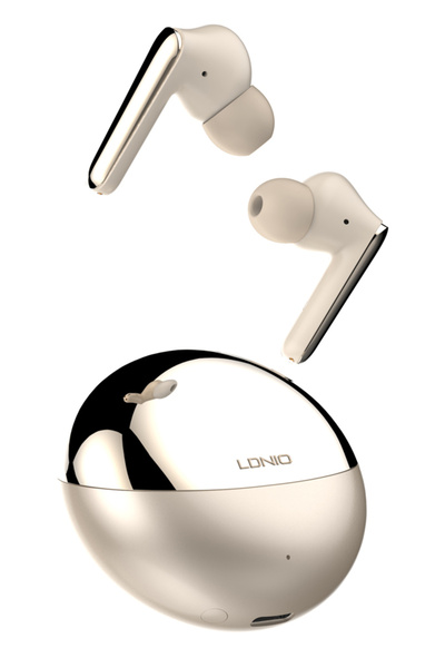 LDNIO earphones με θήκη φόρτισης T01, True Wireless, HiFi, Φ10mm, χρυσά