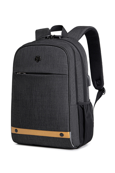 Golden Wolf τσάντα πλάτης GB00375 με θήκη laptop 15.6", 19L, USB, μαύρη