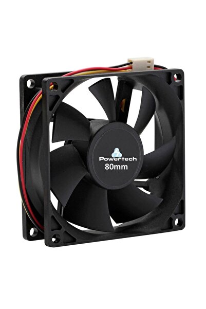 POWERTECH ανεμιστήρας PT-155, 80 x 80 x 25mm, 12V, 3pin & 4 βίδες