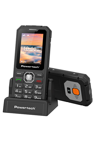 POWERTECH κινητό τηλέφωνο Sentry Armor, dual SIM, πλήκτρο SOS, 4G, IP67, μαύρο