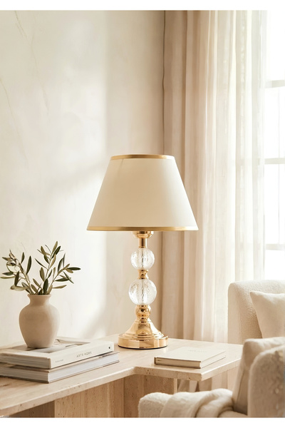 HOMİNG Nile Cam-Metal Gold Abajur 242835