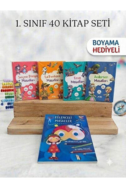 Yuva Yayınları 1.SINIF BOYAMA HEDİYELİ Seçme Dünya Masalları, La Fontaine Mas...