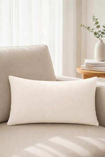 Rolivs Velvet Decorative Throw Pillow 30X50 cm - Desert Sand