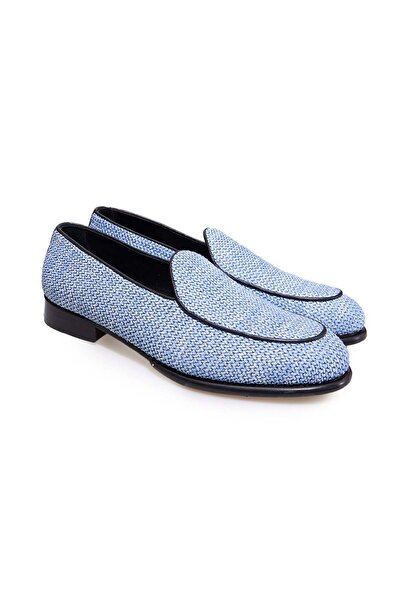 FRANCO CALVANI Blue Color Laceless Men's Shoes