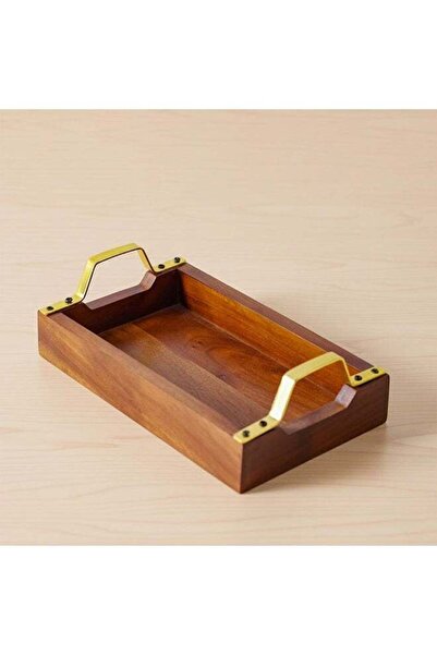 Danube Home Loretta Serving Tray - Elegant Acacia Wood Tray 35x22x7cm