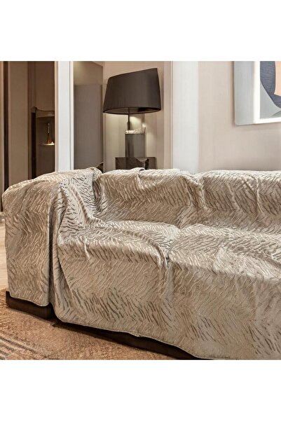 Linea Home Αντιολισθητικό ριχτάρι βελούρ flame μόκα μεμονωμένα ΜΟΝΟΘΕΣΙΟ 180Χ...