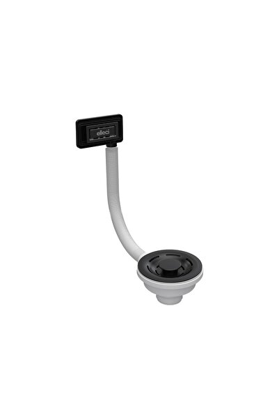 Karag Βαλβίδα νεροχύτη FLOW-PRO Black και υπερχείλιση KITWPT-F-1VSELL-BK ELLECI