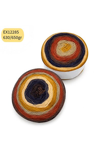 Oxford İplik İhrac Fazlası 2'li Paket 630/650 gr Akrilik Kek EX12285