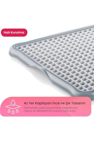 Yıldızan nry shop 44x35 cm Plastik Bulaşık Süzgeci Mat Izgara Süzgeçli Süzmat...