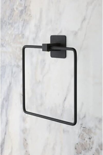 Yıldızan Mrt Shop Adhesive Square Towel Holder Towel Rack Towel Hanger Black ...
