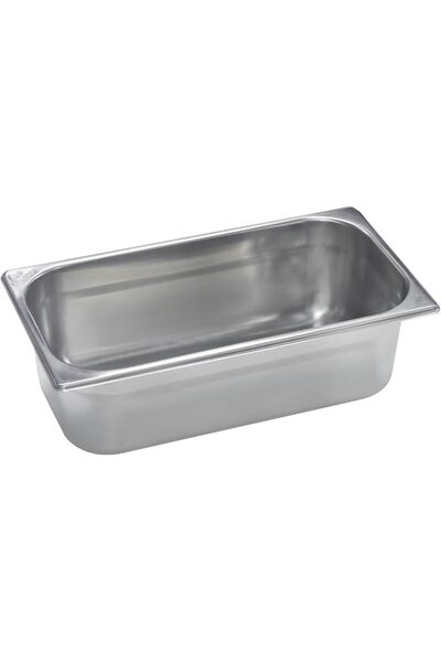 The Bros Steel GN Pan Silver, 325X176X100 MM - Gastronorm Pan, Catering Pan, ...