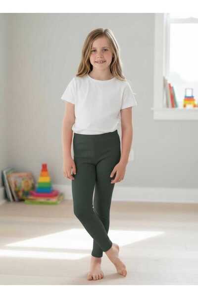 Bağcı Girls' Ribbed Leggings Flexible Comfortable Daily Wear