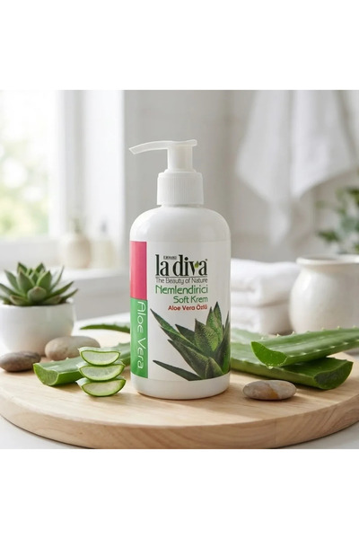La Diva Cremă hidratantă non-grasă cu aloe vera, gălbenele și mușețel pentru ...