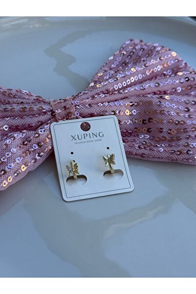XUPING JEWELRY Xuping kararmaz kelebekli çocuk küpesi