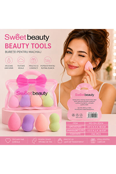 Zenorius Set 4 buretei machiaj Sweet Beauty BX-2504 colorati