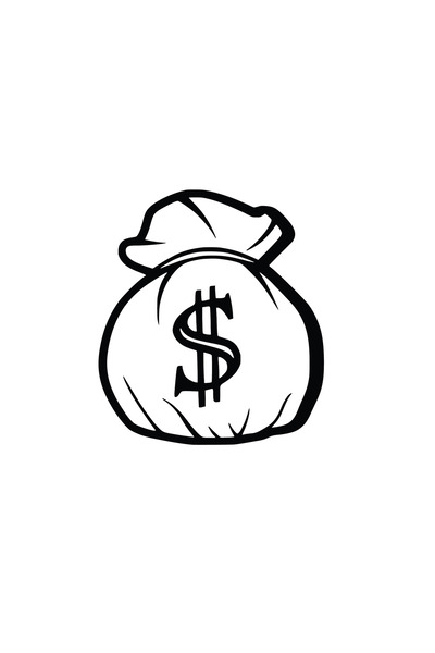 Amo-Stickers Стикер за кола Портмоне за пари 30см Червен
