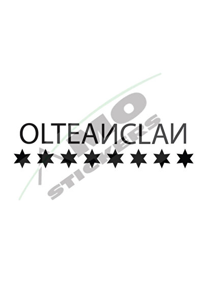 Amo-Stickers Sticker Auto OLTEANCLAN 25cm Rosu