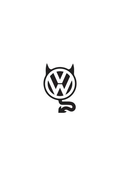 Amo-Stickers Sticker auto Volkswagen Devil 30cm Argintiu