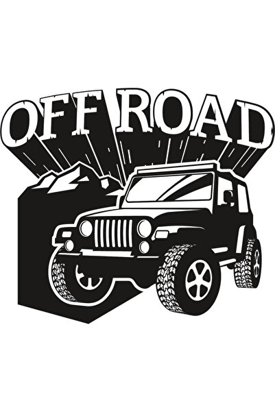Amo-Stickers Sticker auto Off Road 7 25cm Alb