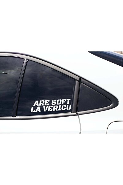 Amo-Stickers Αυτοκόλλητο αυτοκινήτου μαλακό Vericu 25εκ. Λευκό