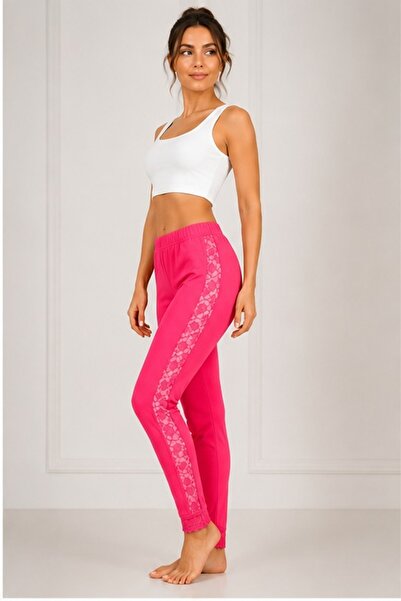 Altınay 3 Pieces Women's Lycra Side Lace Long Tights 95% Cotton 5% Lycra