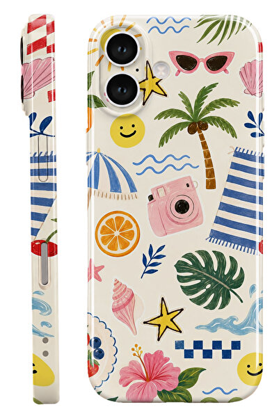 WANNA PROTECT iPhone 17 Vacotion Protect Slim Parlak Tam Kaplayan Baskı Kamer...