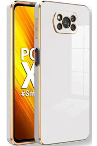 Bodycell Gold Plated - Θήκη Σιλικόνης Xiaomi Poco X3 / X3 Pro / X3 NFC - White