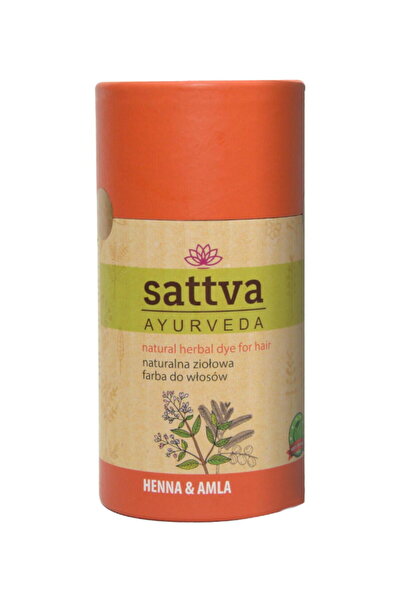 sattva Vopsea de Par Henna si Amla (Roscat Inchis) 150g