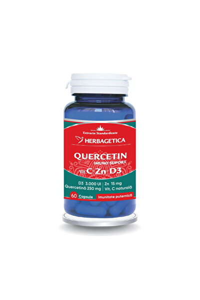 herbagetica Quercetin Imuno Suport (Vitamina C + Zn + D3) 60cps
