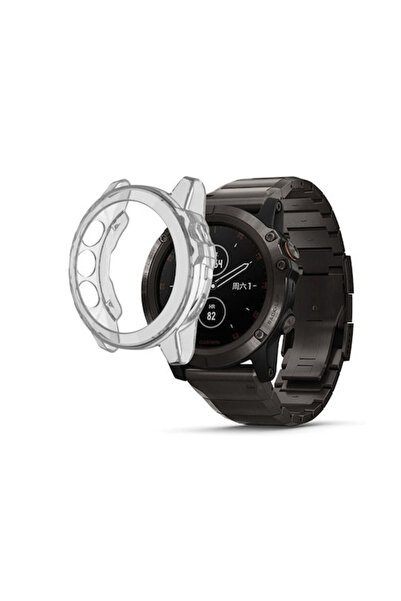 OEM Θήκη σιλικόνης διαφανής λευκή για Garmin Fenix 5/5 Plus