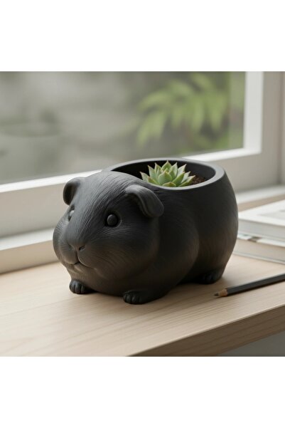 OEM Mini Ghiveci Decorativ Imprimat 3D, Forma Porcusor de Guineea, Suport Pla...