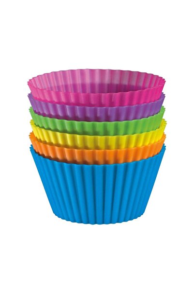 Kuchenprofi Set 6 cupe din silicon pentru briose, diverse culori -