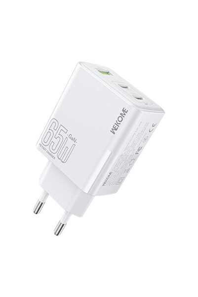 WK Φορτιστής χωρίς καλώδιο GaN με θύρα USB-A και 2 θύρες USB-C, Παροχή ισχύος...