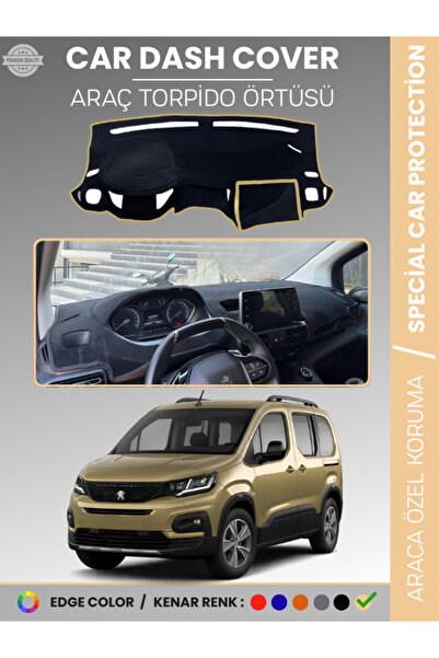 maxcarİST Peugeot Rifter Bej Torpido Örtüsü Ön Göğüs Koruma Torpido Koruma Ta...